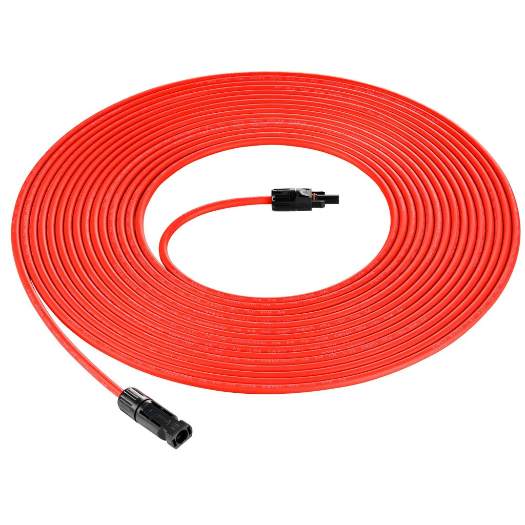 Rich Solar red 10 gauge solar extension cable with connector ends