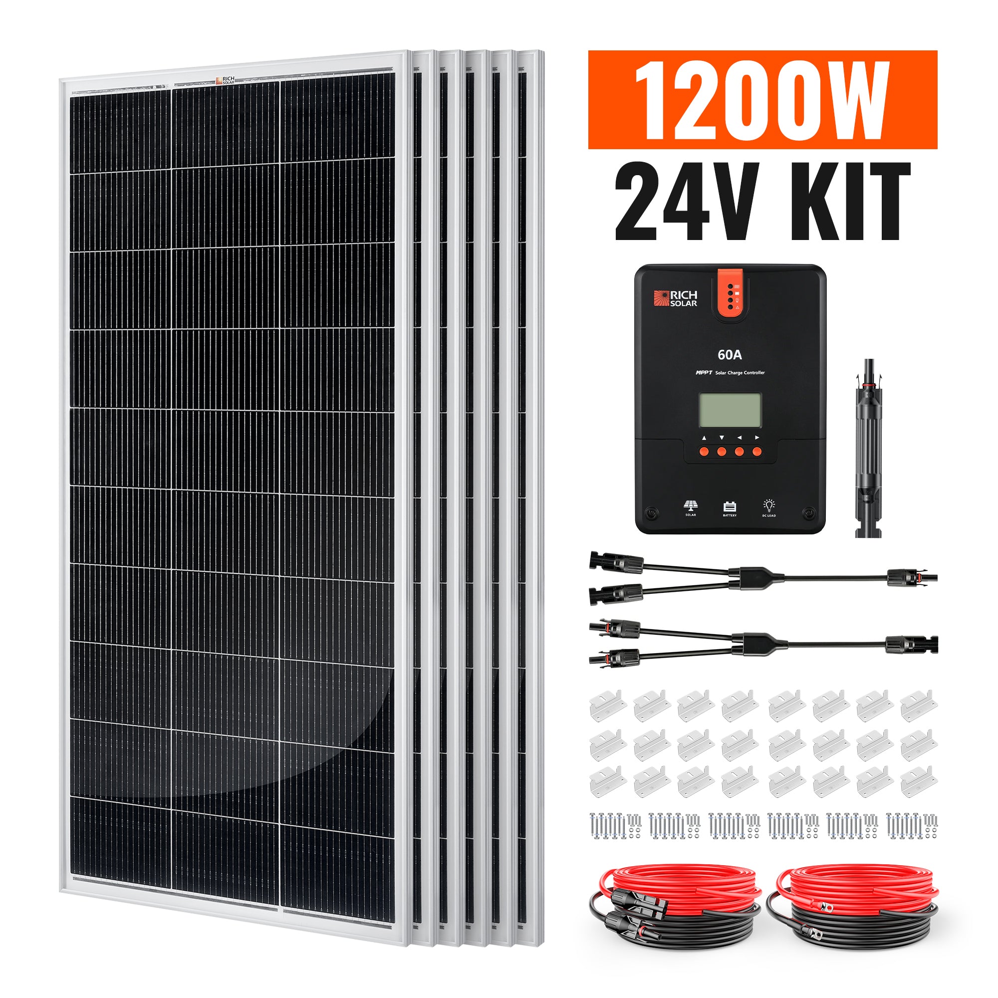 Rich Solar 1200W solar kit visual for RV solar power systems