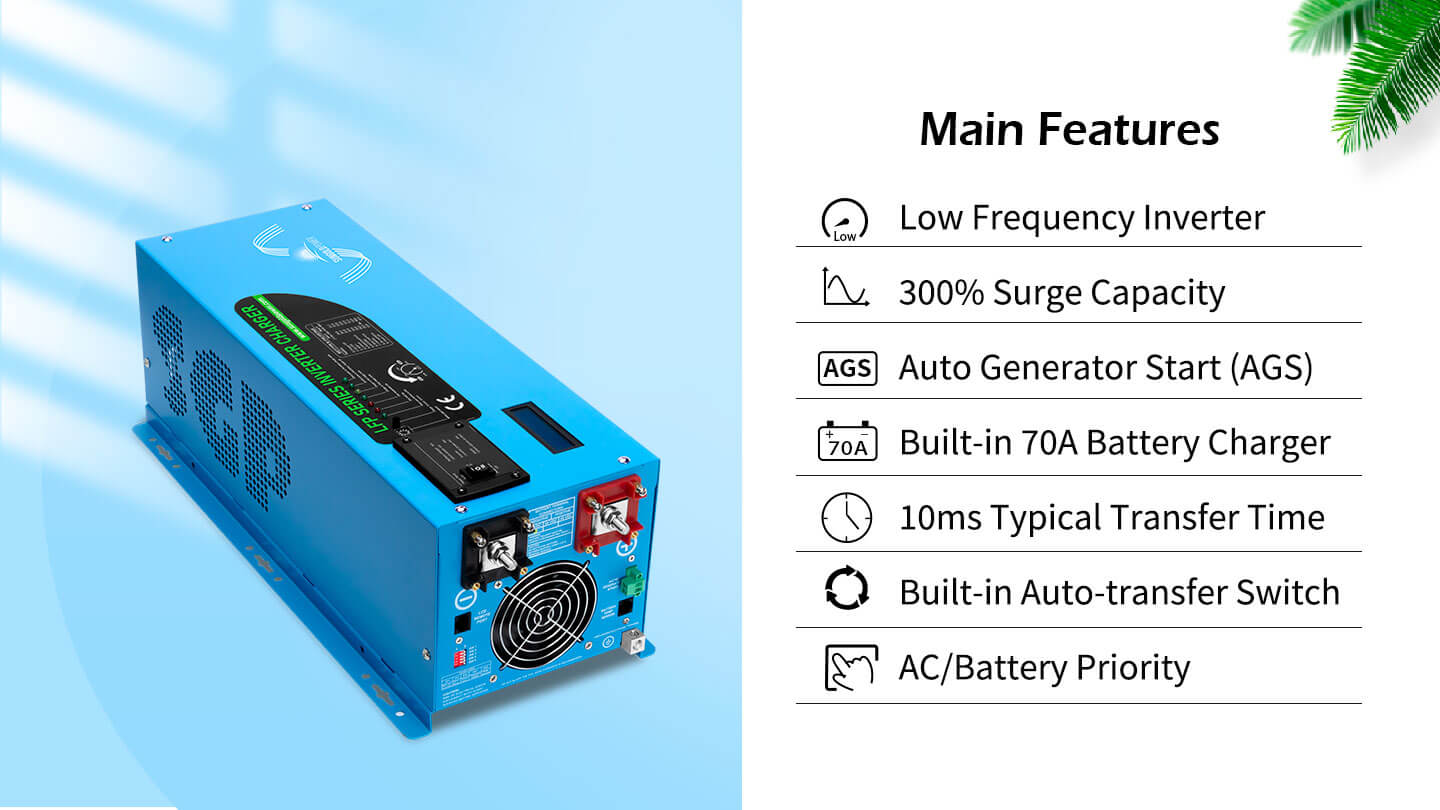 Low Frequency Inverter 2000W-DC12V (single phase) AC input 120V AC output 120V
