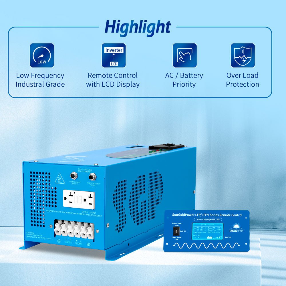 Low Frequency Inverter 2000W-DC12V (single phase) AC input 120V AC output 120V