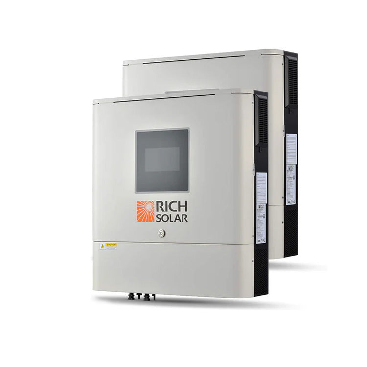 Two Rich Solar NOVA 6500S 48V off-grid hybrid solar inverters included in the 2500W kit