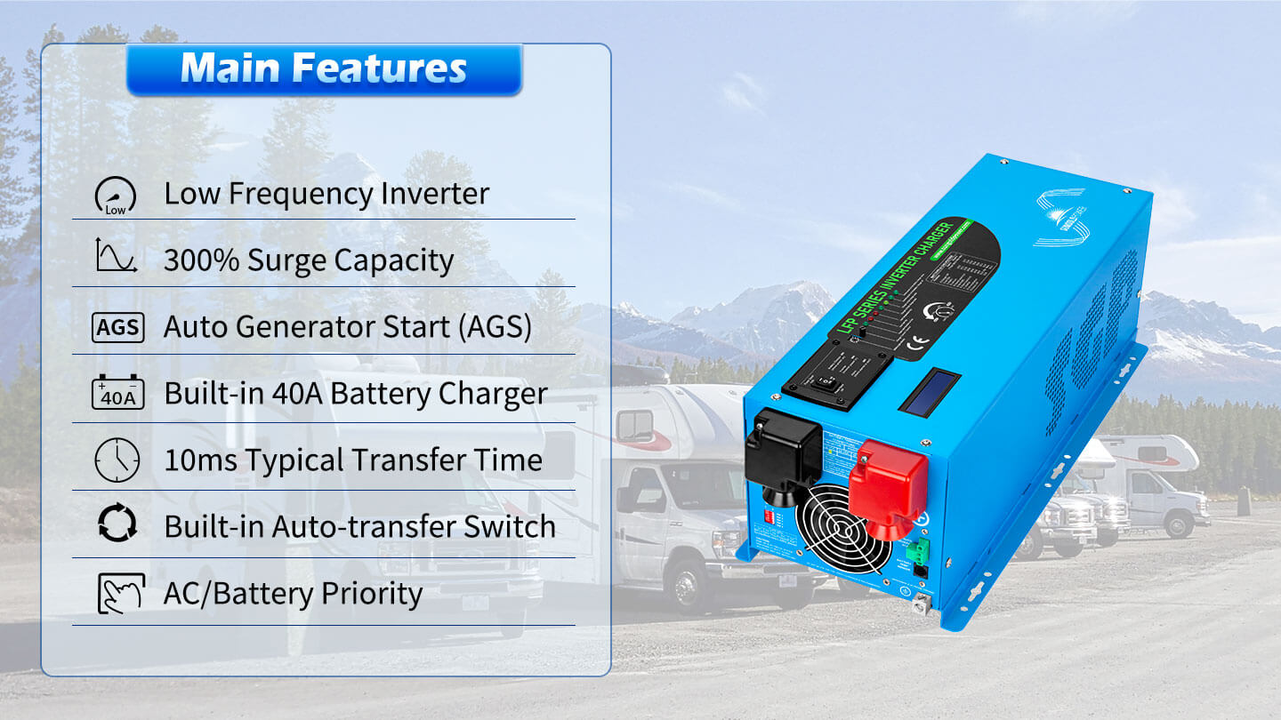 Low Frequency Inverter 3000W-DC24V (single phase) AC input 120V AC output 120V