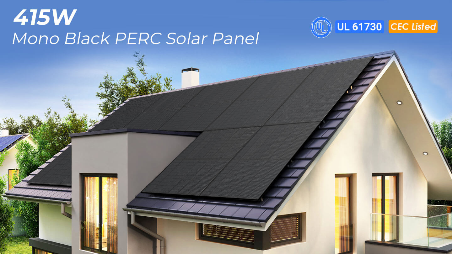 415W MONO BLACK PERC SOLAR PANEL FULL PALLET (32 PANELS)