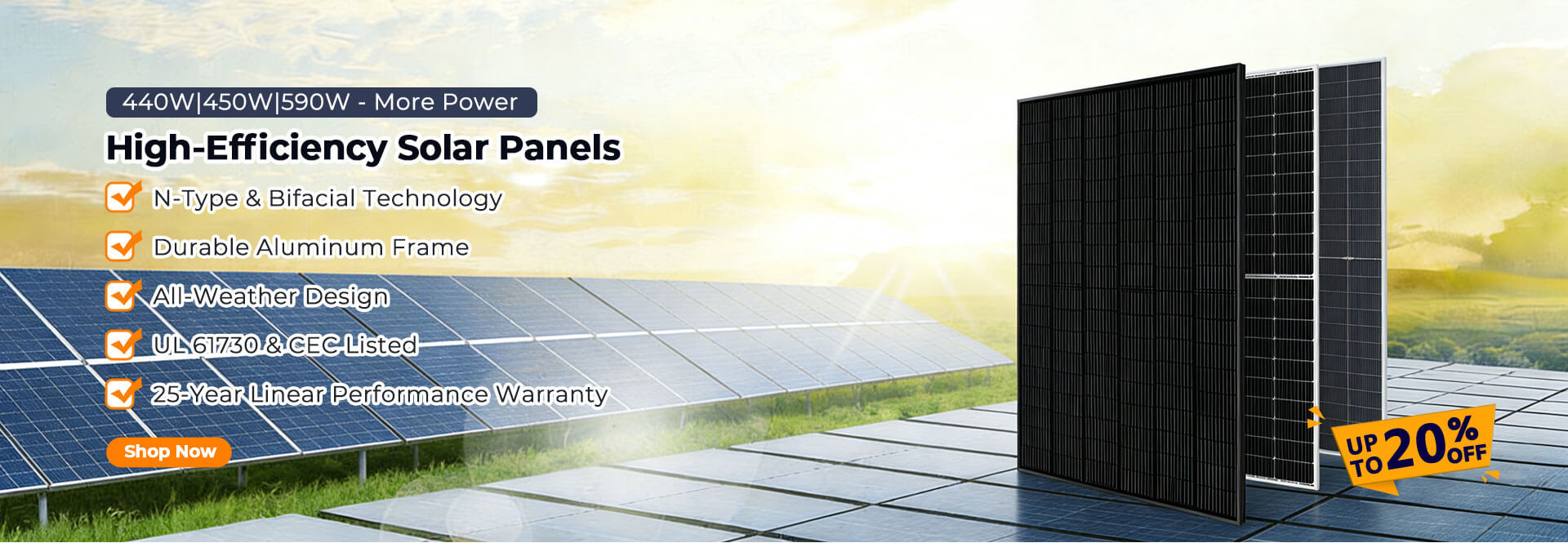 440W Mono Black N-Type Solar Panel