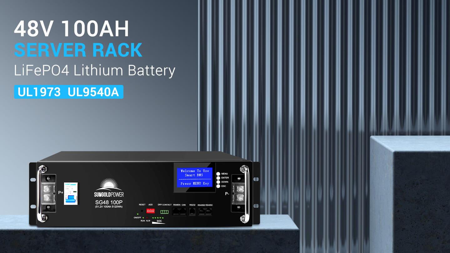 51.2V 100AH SERVER RACK LIFEPO4 LITHIUM BATTERY SG48100P