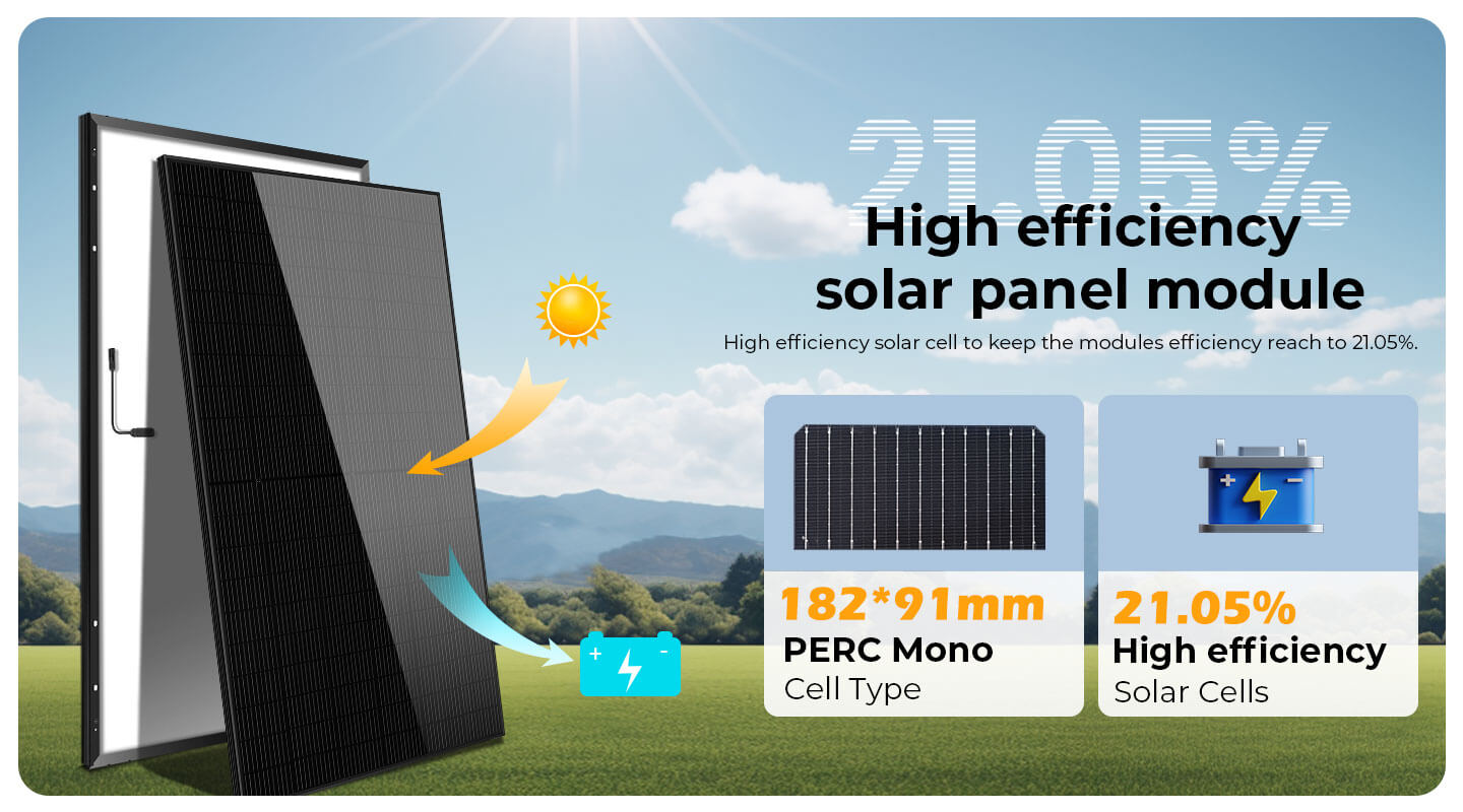 500W MONO BLACK PERC SOLAR PANEL FULL PALLET (32 PANELS)
