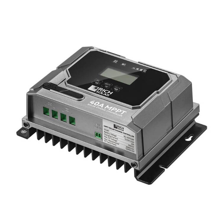 Rich Solar RS-MPPT40PB 40A MPPT solar charge controller included in RS-K520SL 520W Slim Kit