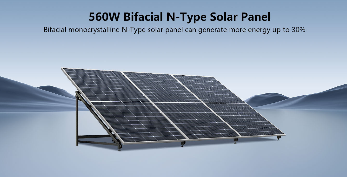 560 WATT BIFACIAL PERC SOLAR PANEL FULL PALLET (32 PANELS)