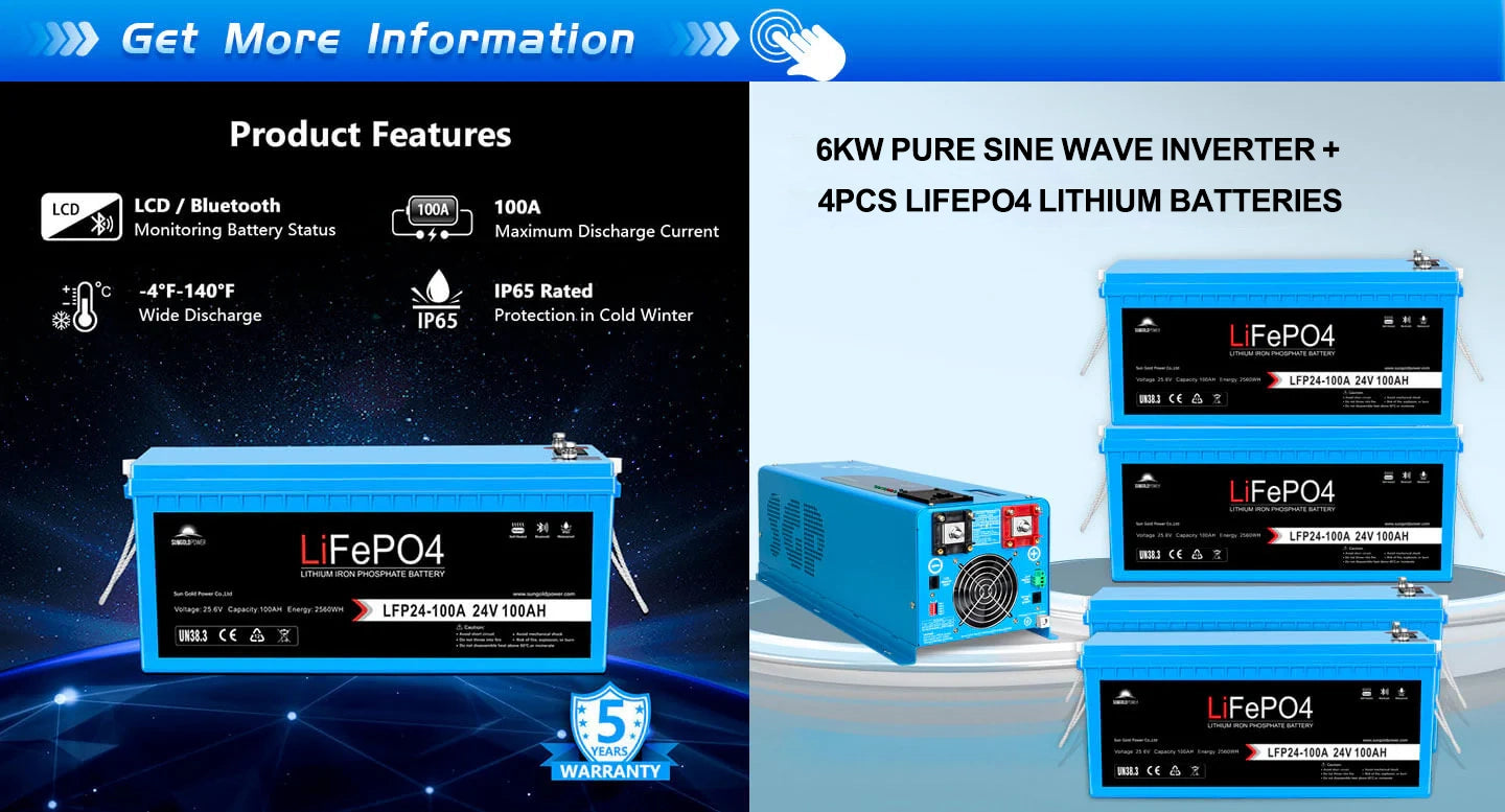 Low Frequency Inverter 6000W-DC48V (split phase) AC input 240V AC output 120V and 240V