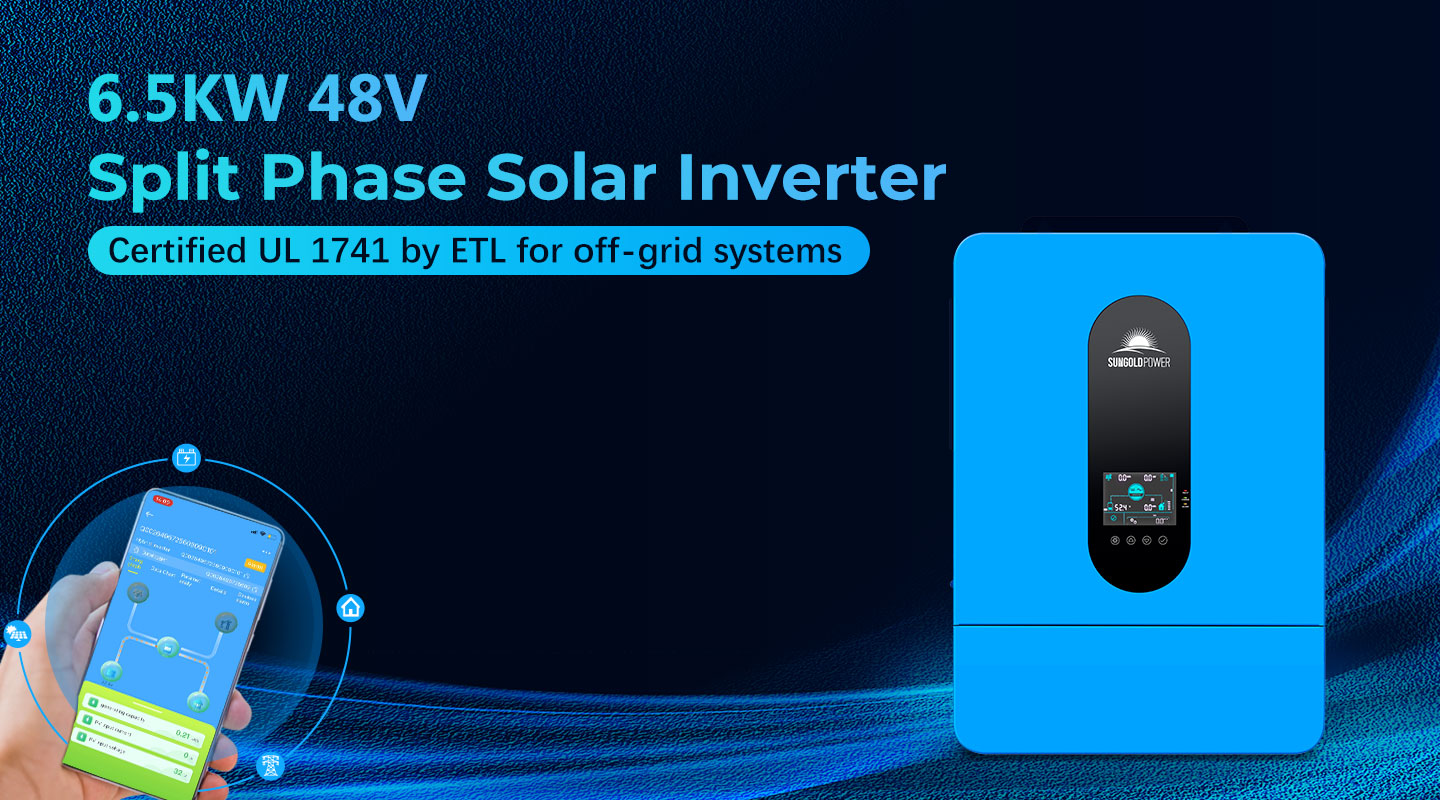 6.5KW 48V Split Phase Solar Inverter AC input 120V/240V AC output 120V/240V