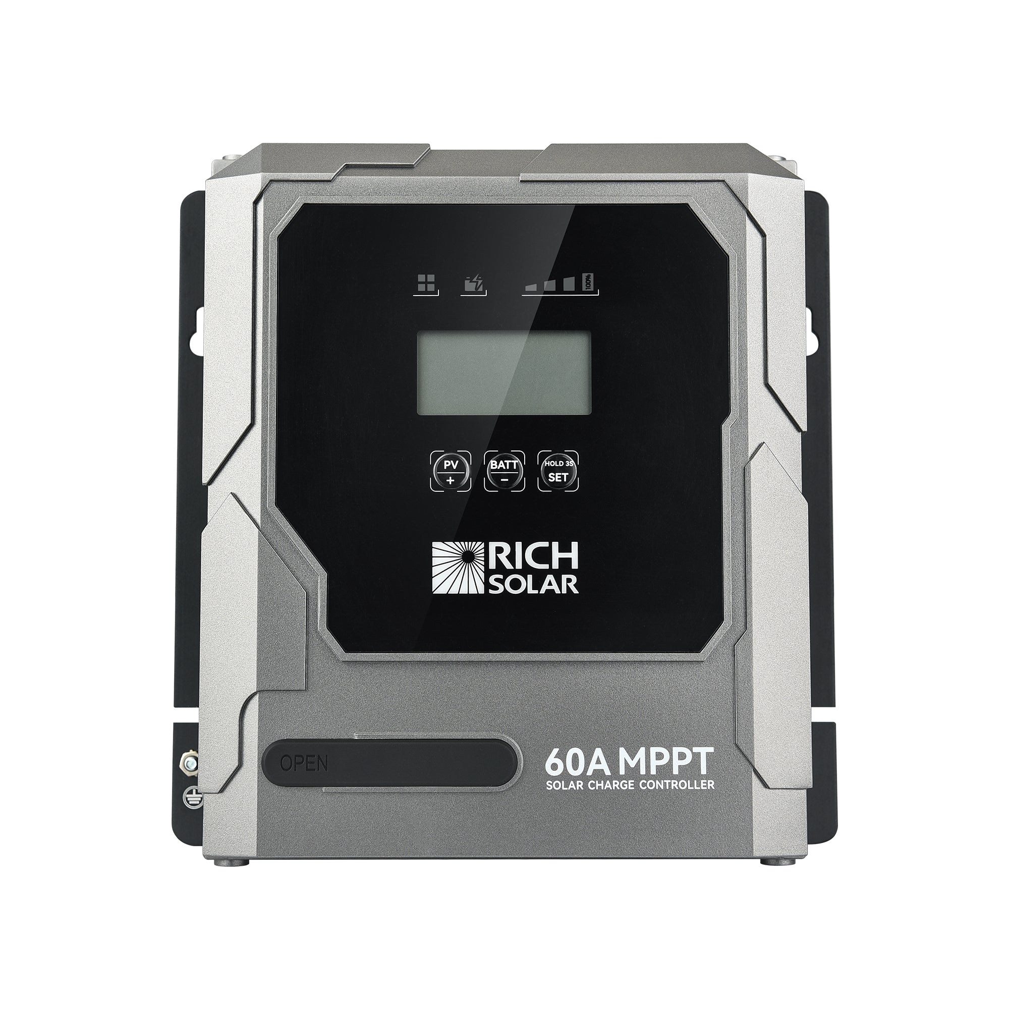Rich Solar BRAVO 60A MPPT solar charge controller included in the Basic 800 Watt Solar Kit