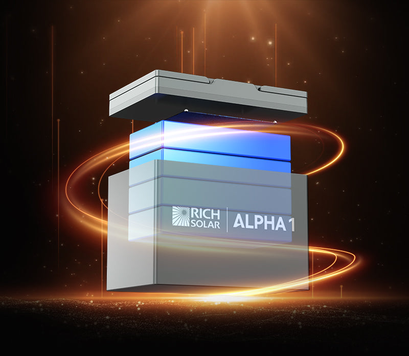 Rich Solar ALPHA 1 Premium A+ Grade LiFePO4 cells for longer cycle life and better energy density