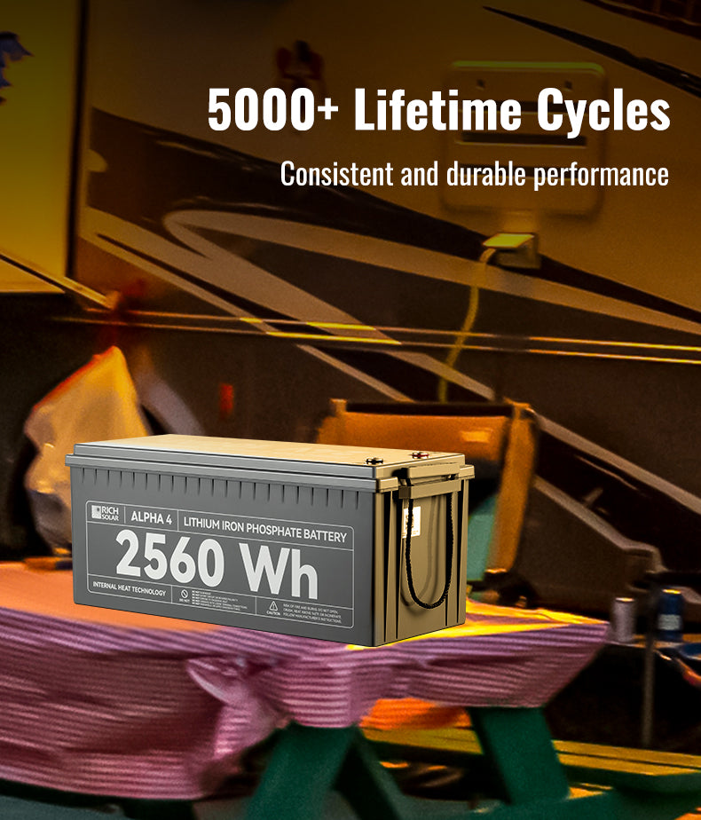 Rich Solar ALPHA 4 5000 plus lifetime cycles LiFePO4 battery