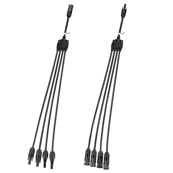 BougeRV ISE030 positive and negative 4-to-1 MC4 solar branch connectors