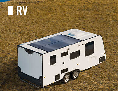 CIGS flexible solar panels installed on an RV