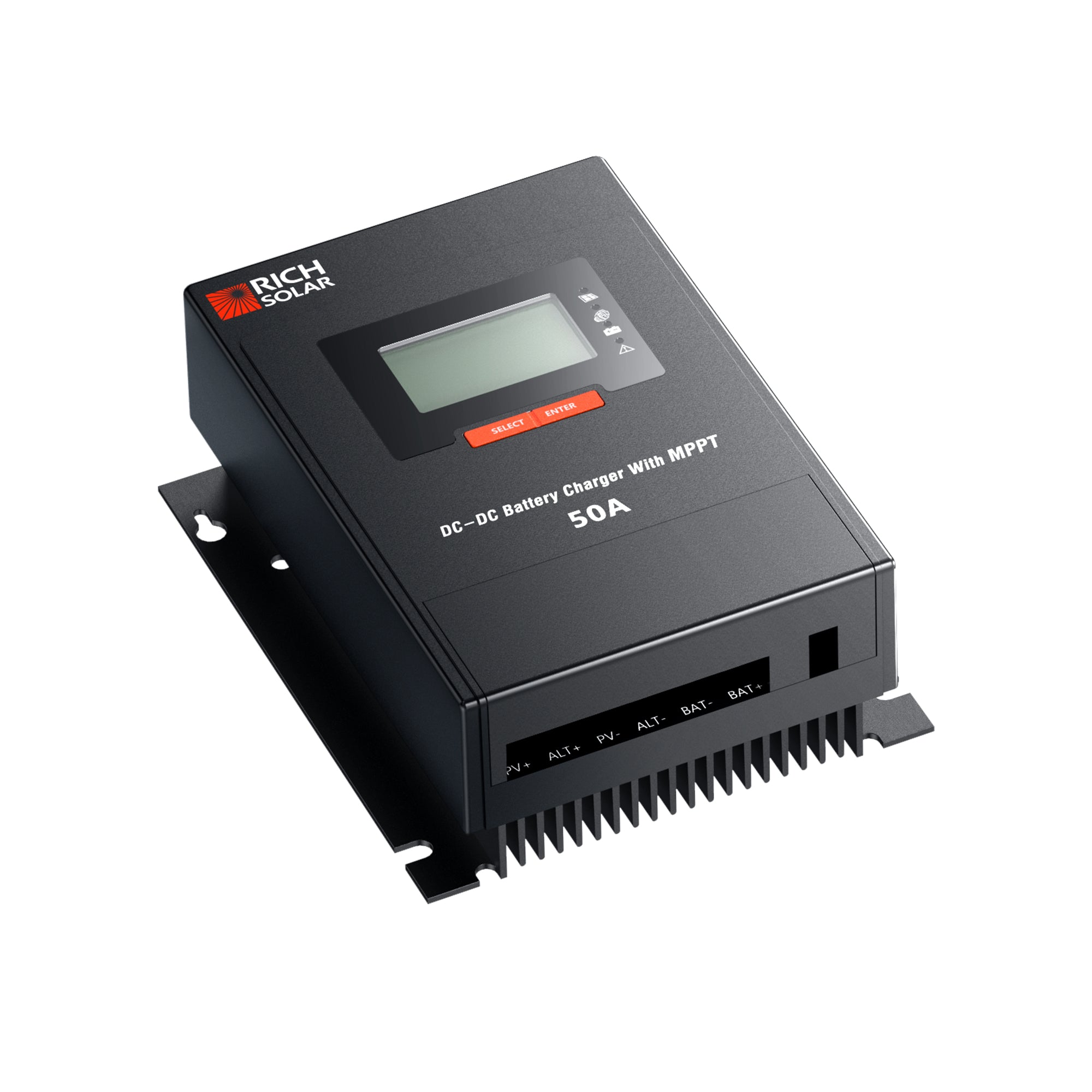 Rich Solar BRAVO 50 DC terminal block detail