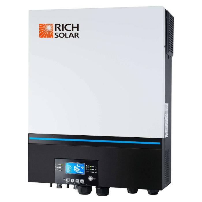 Rich Solar NOVA 6548 hybrid inverter component of off-grid solar kit