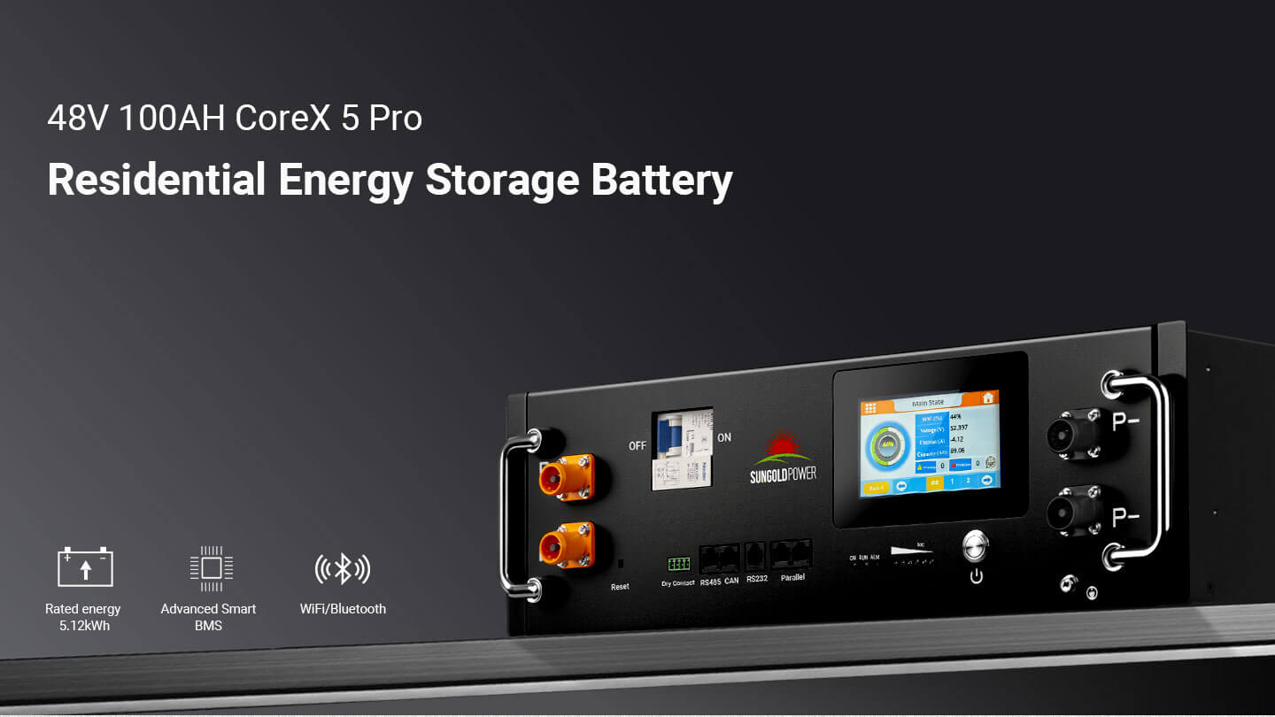 CoreX 5 Pro Server Rack 48V 100AH Residential Energy Storage Battery Pack
