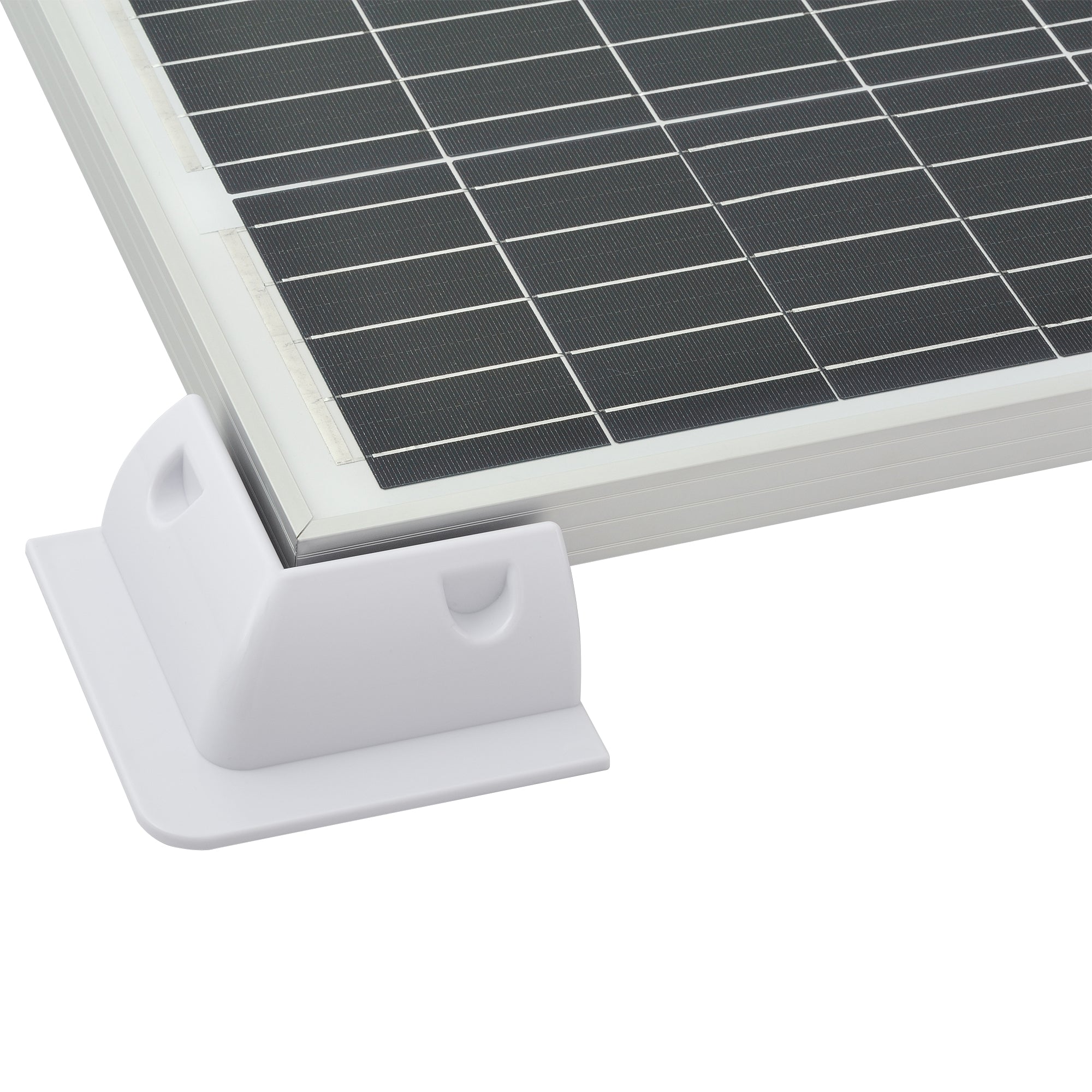 Rich Solar corner bracket mount black color variant detail
