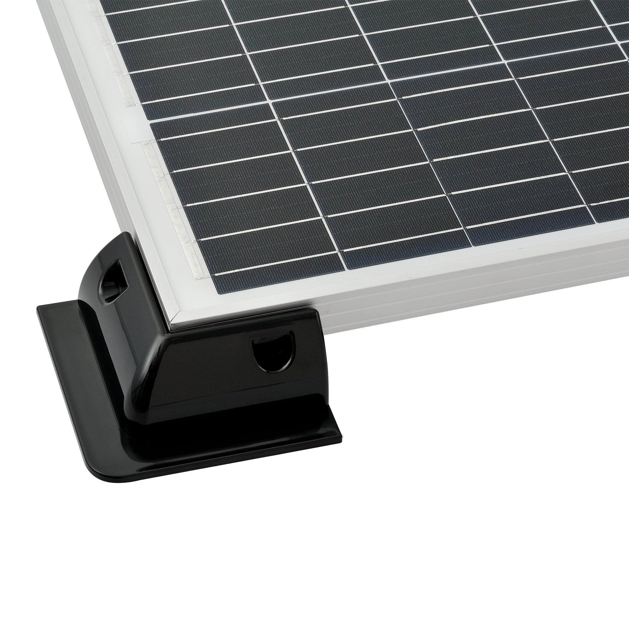 Rich Solar corner bracket mount panel installation in progress