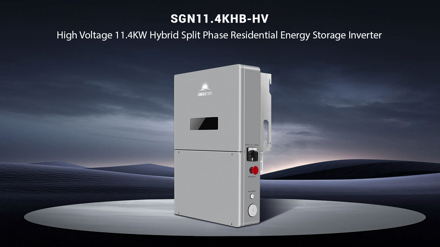 High Voltage 11.4KW Hybrid Split Phase Inverter with APS Transmitter