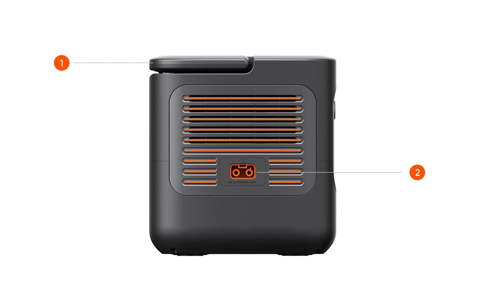 Jackery HomePower 2000 Plus v2 left view with handle and DC expansion port