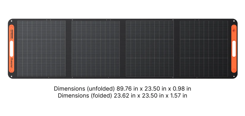 Jackery SolarSaga 500 X solar panel dimensions diagram
