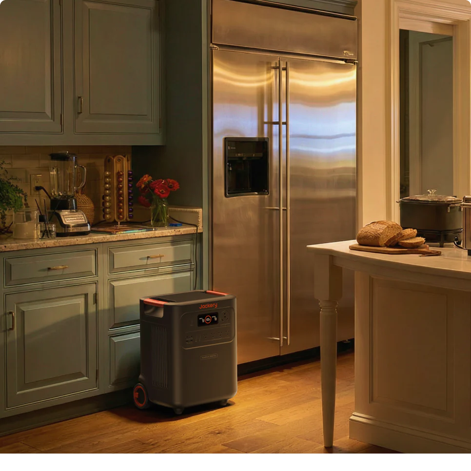 Jackery HomePower 3600 Plus powering kitchen essentials during an outage