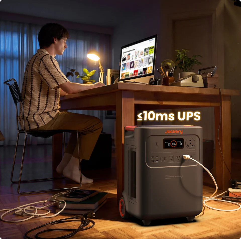 Jackery HomePower 3600 Plus UPS backup for home office devices