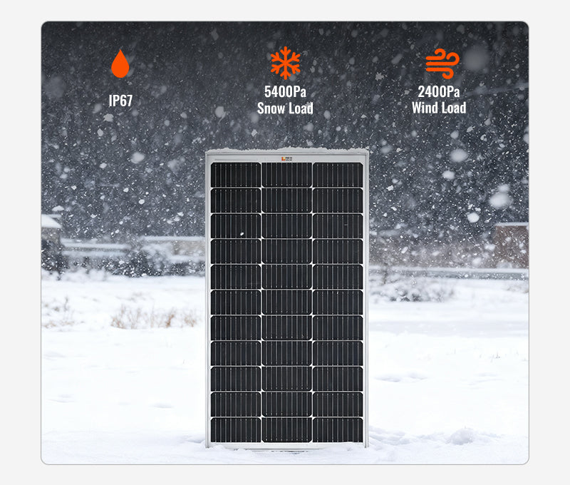 Rich Solar MEGA 100 IP67 weatherproof TPT backsheet tempered glass outdoor