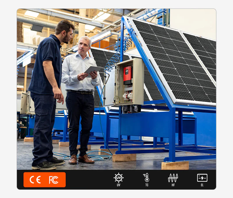 Rich Solar MEGA 100 EL inspection quality control 25-year warranty