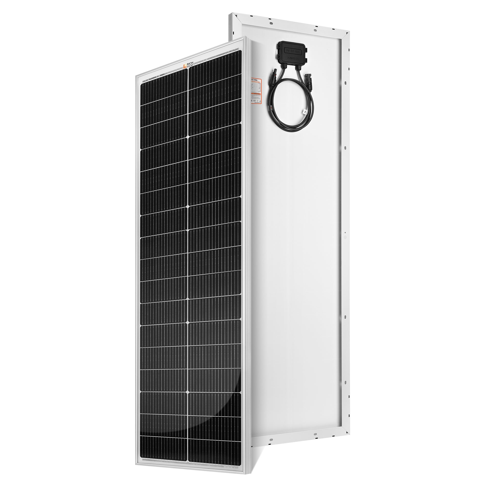 Rich Solar MEGA 100 SLIM 100W 12V N-Type TOPCon slim narrow solar panel front view
