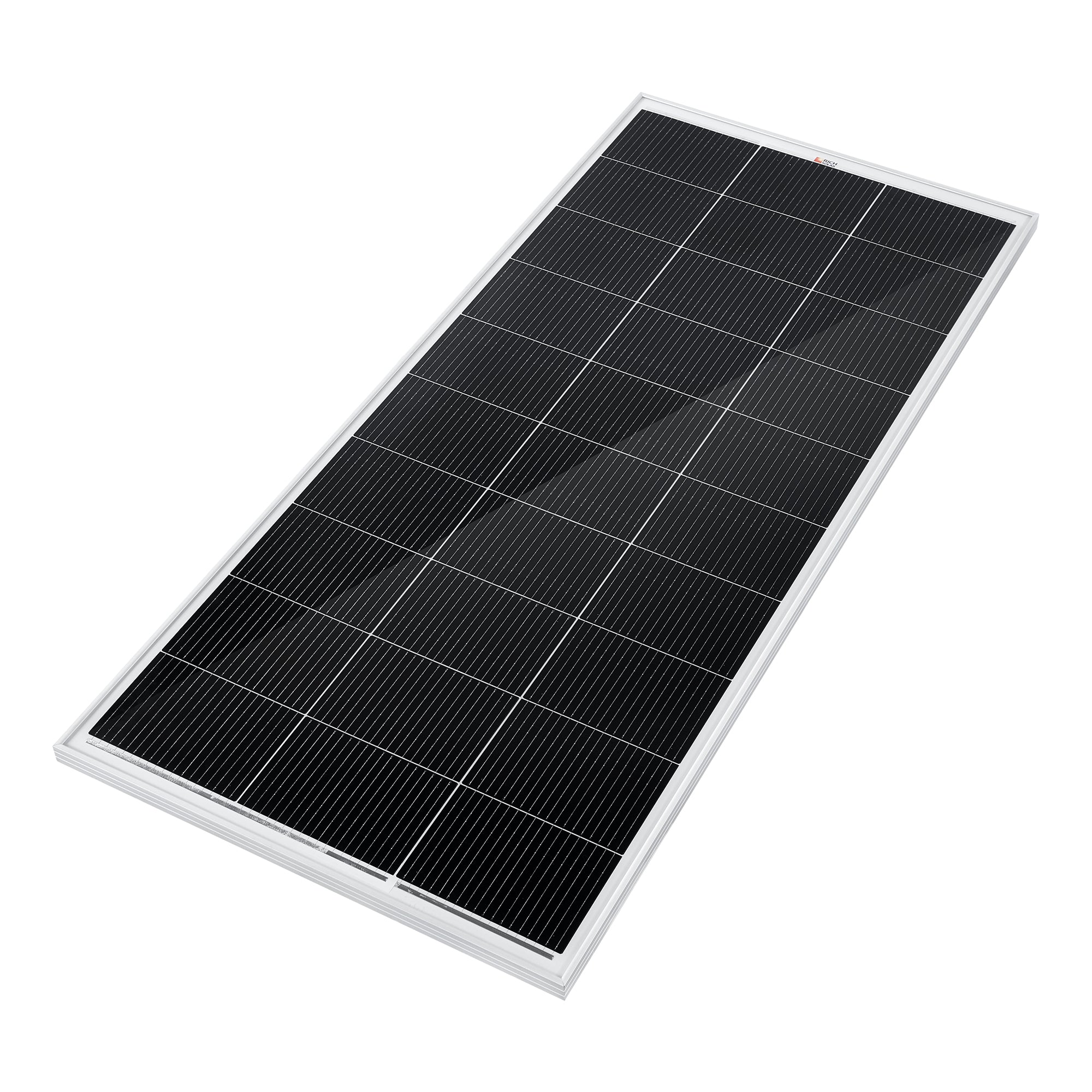Rich Solar MEGA 200 frame corner and pre-drilled hole detail