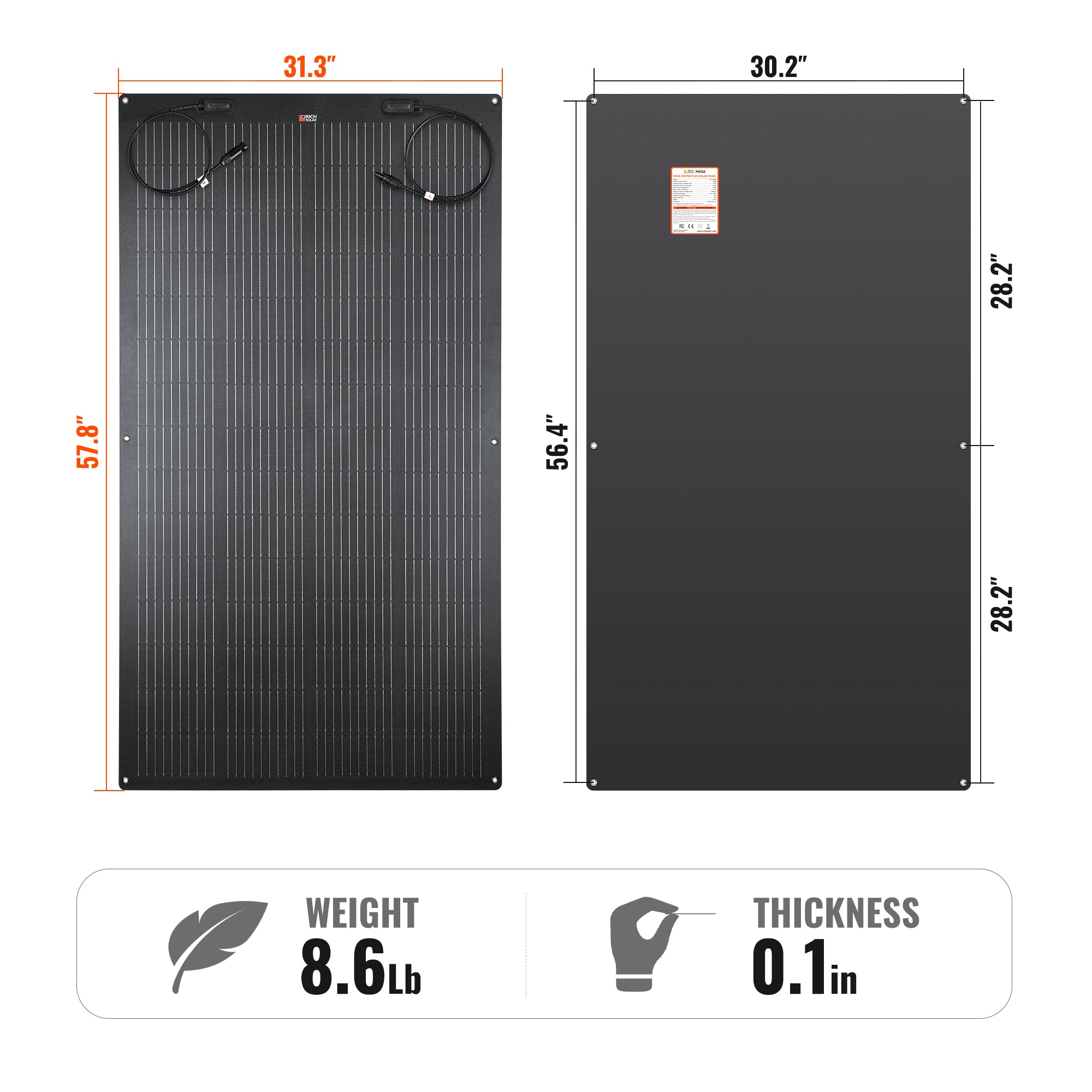 Rich Solar MEGA 200 PRO FLEX flexible panel bend demonstration