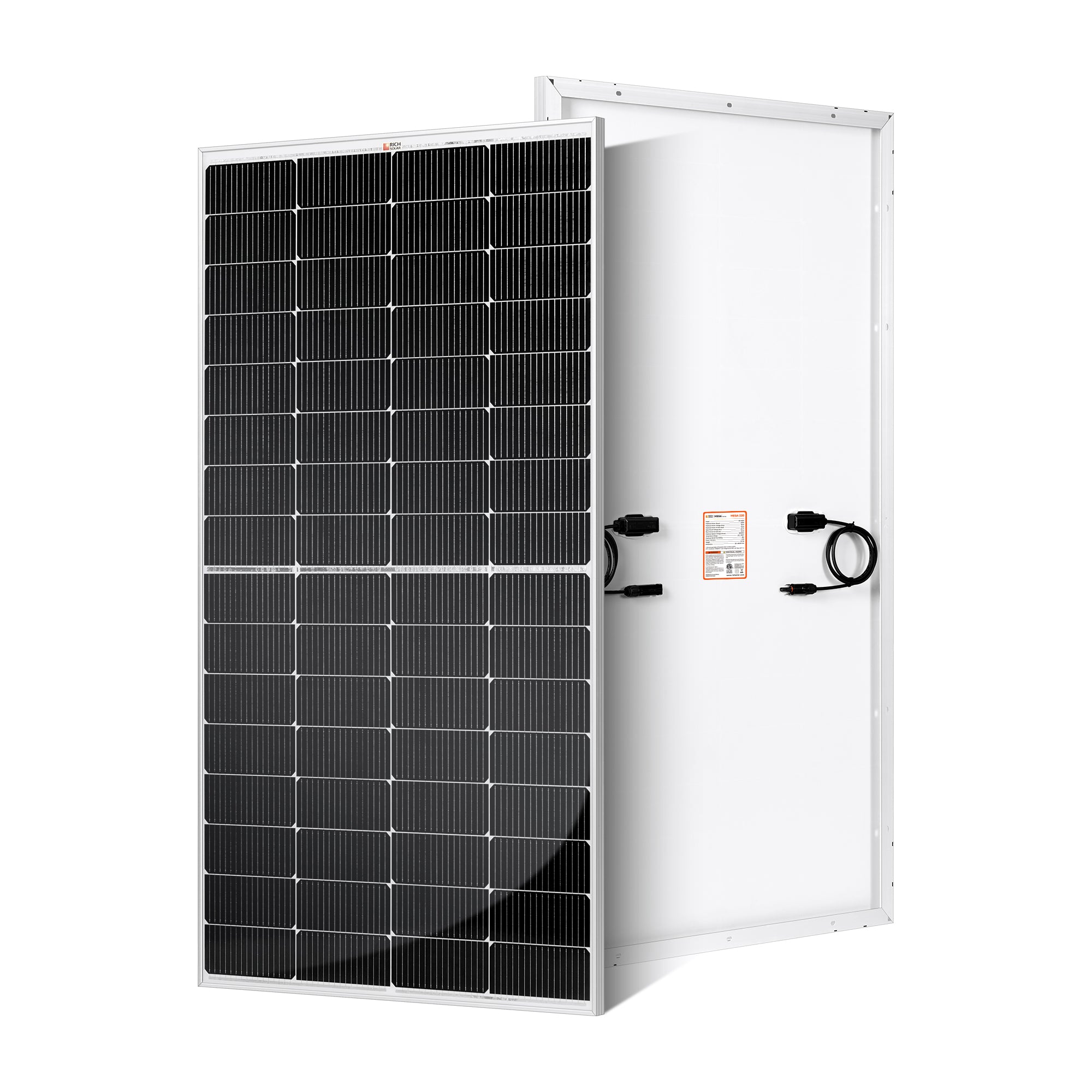 Rich Solar MEGA 220 220W 12V solar panel front view