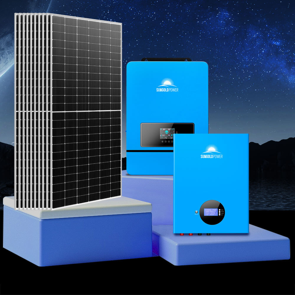 OFF GRID SOLAR KIT 10 X 550 WATTS SOLAR PANELS 4 X 5.12KWH POWERWALL LITHIUM BATTERY 10KW SOLAR INVERTER 48VDC 120V/240V SGM-10K20