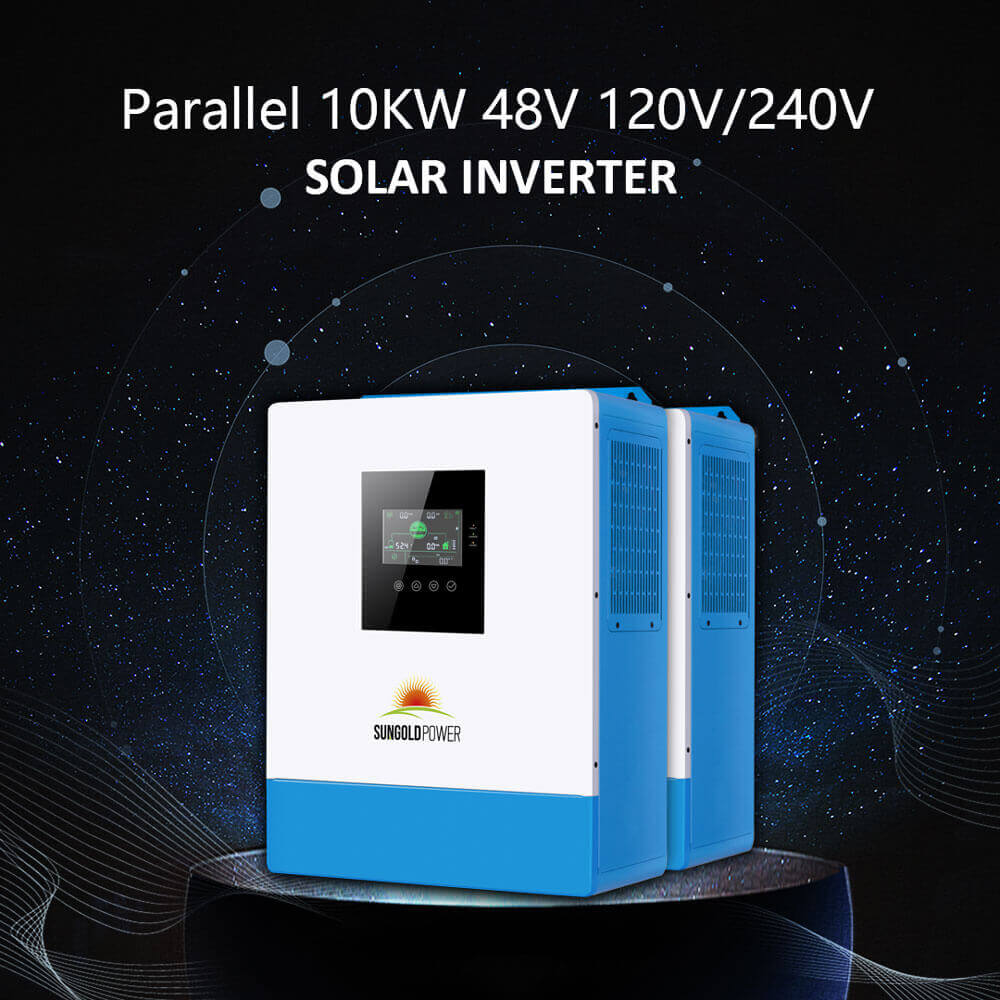 Off Grid Solar Kit 10000W 48VDC 120VAC/240V 20.48KWH Powerwall Lithium Battery 12 X 415 Watts Solar Panels SGM-10M2T