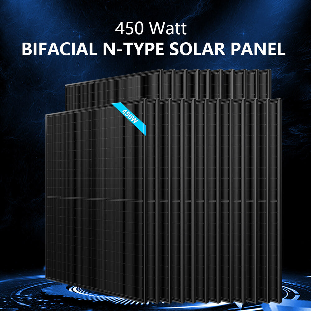 Off Grid Solar Kit 13000W 48VDC 120V/240V LiFePO4 25.6KWH Lithium Battery 22 X 450 Watts Solar Panels SGR- 13K25E
