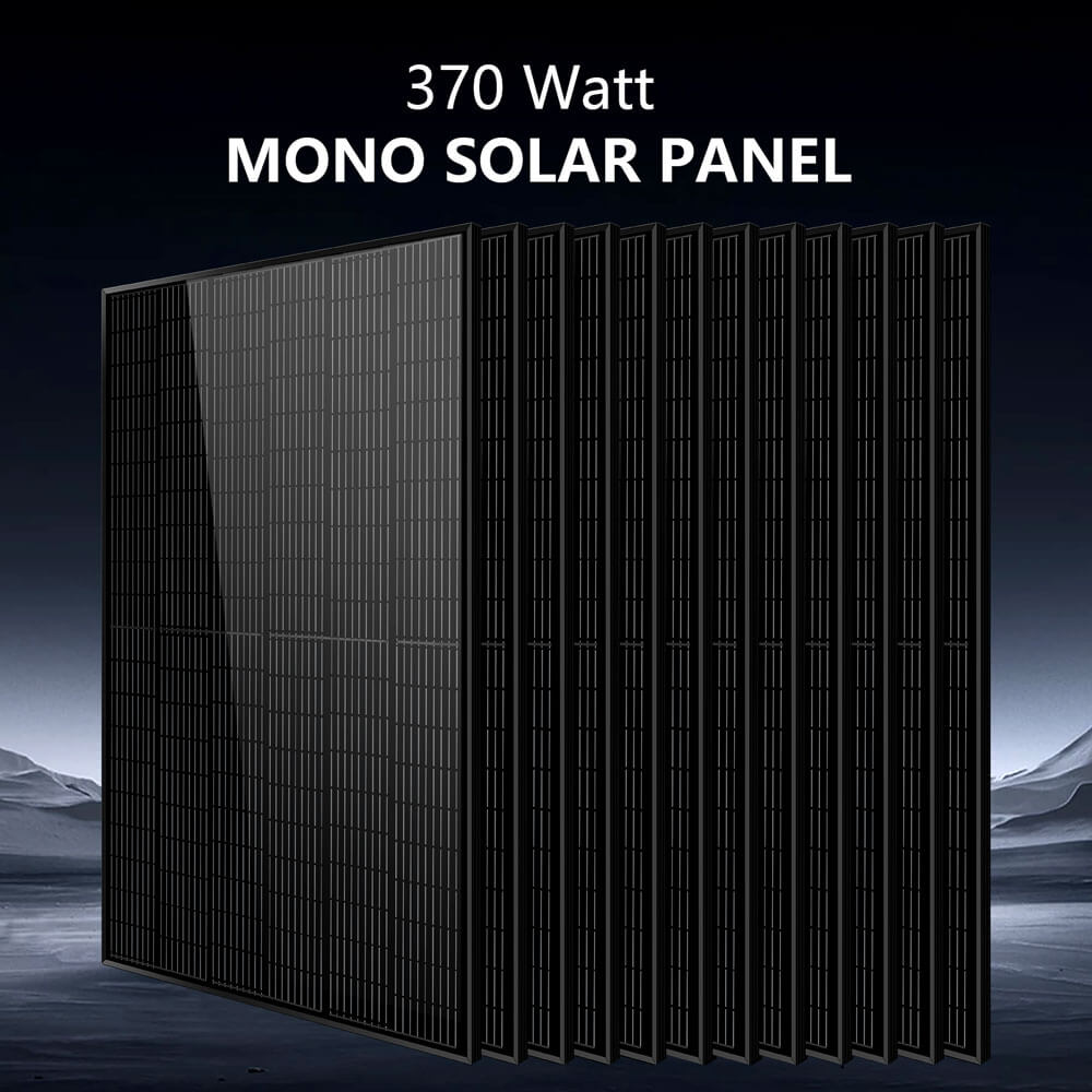 Off-Grid Solar Kit 13000W 48VDC 120VAC/240V 20.48KWH PowerWall Lithium Battery 12 X 370 Watts Solar Panels SGM-1320M