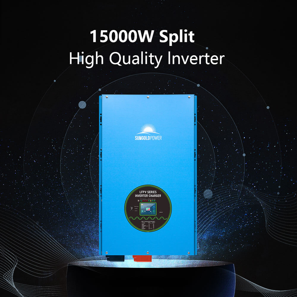Off-Grid Solar Kit 15000W 48VDC 120V/240V LiFePO4 30.72KWH Lithium Battery 20 X 415 Watts Solar Panels SGR- 15K20E