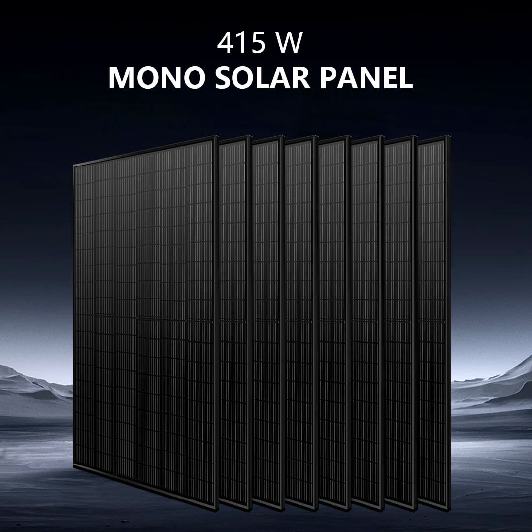Off-Grid Solar Kit 6500W 48VDC 120/240VAC LiFePO4 10.24KWH Lithium Battery 8 X 415W Solar Panels SGR-6510E