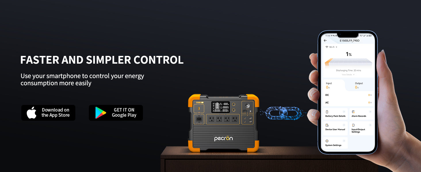 PECRON E1500LFP portable power features
