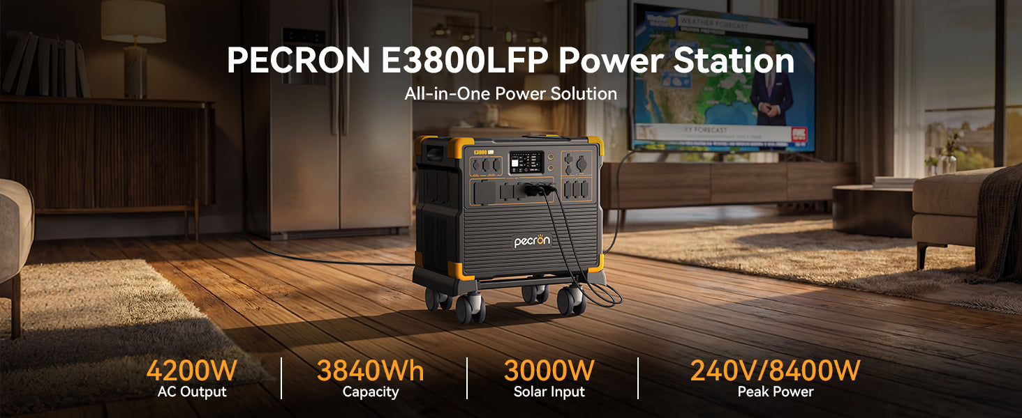 PECRON E3800LFP portable power station feature overview
