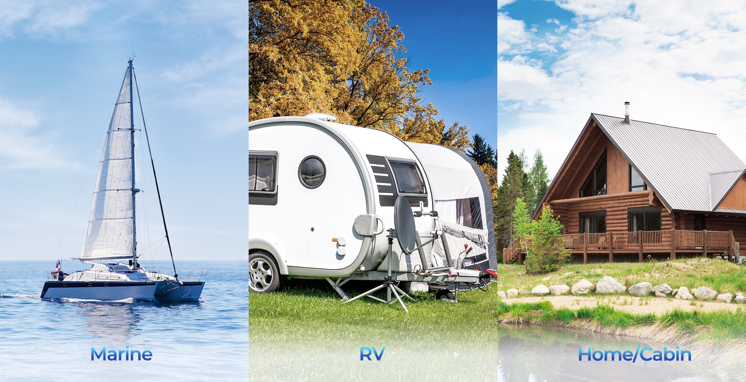 Renogy flexible solar panel applications for marine RV and home cabin
