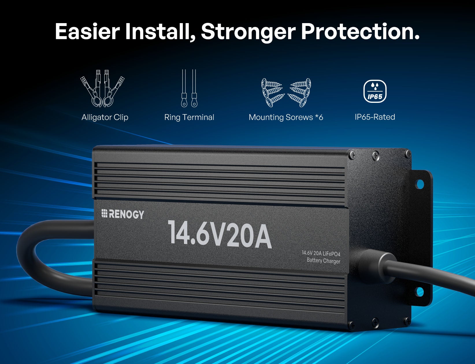 Portable battery charger connection options