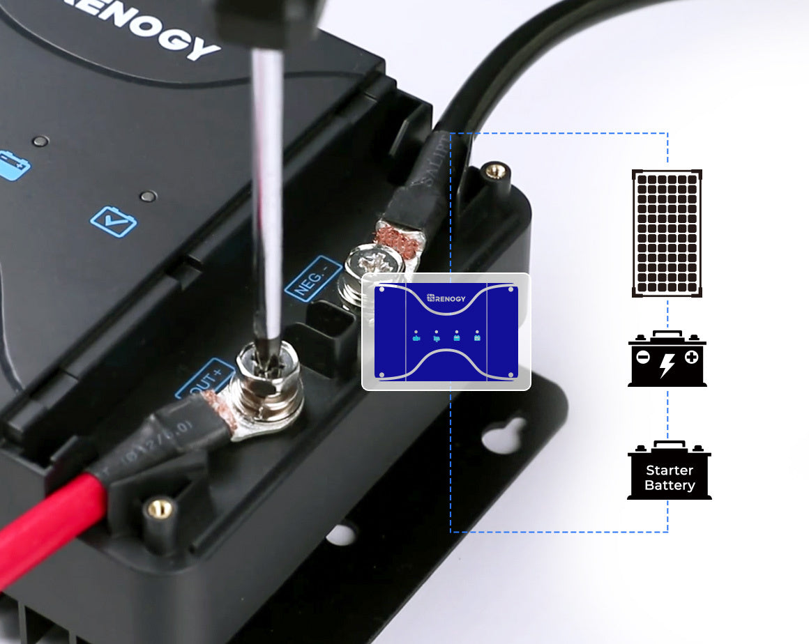 Renogy DCC50S negative-terminal connection design