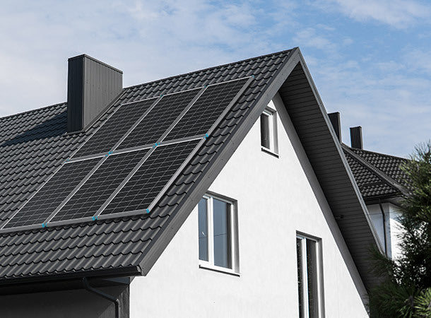 Renogy N-Type solar panels installed on a home