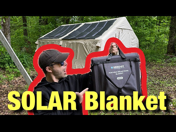 Solar blanket outdoor setup example