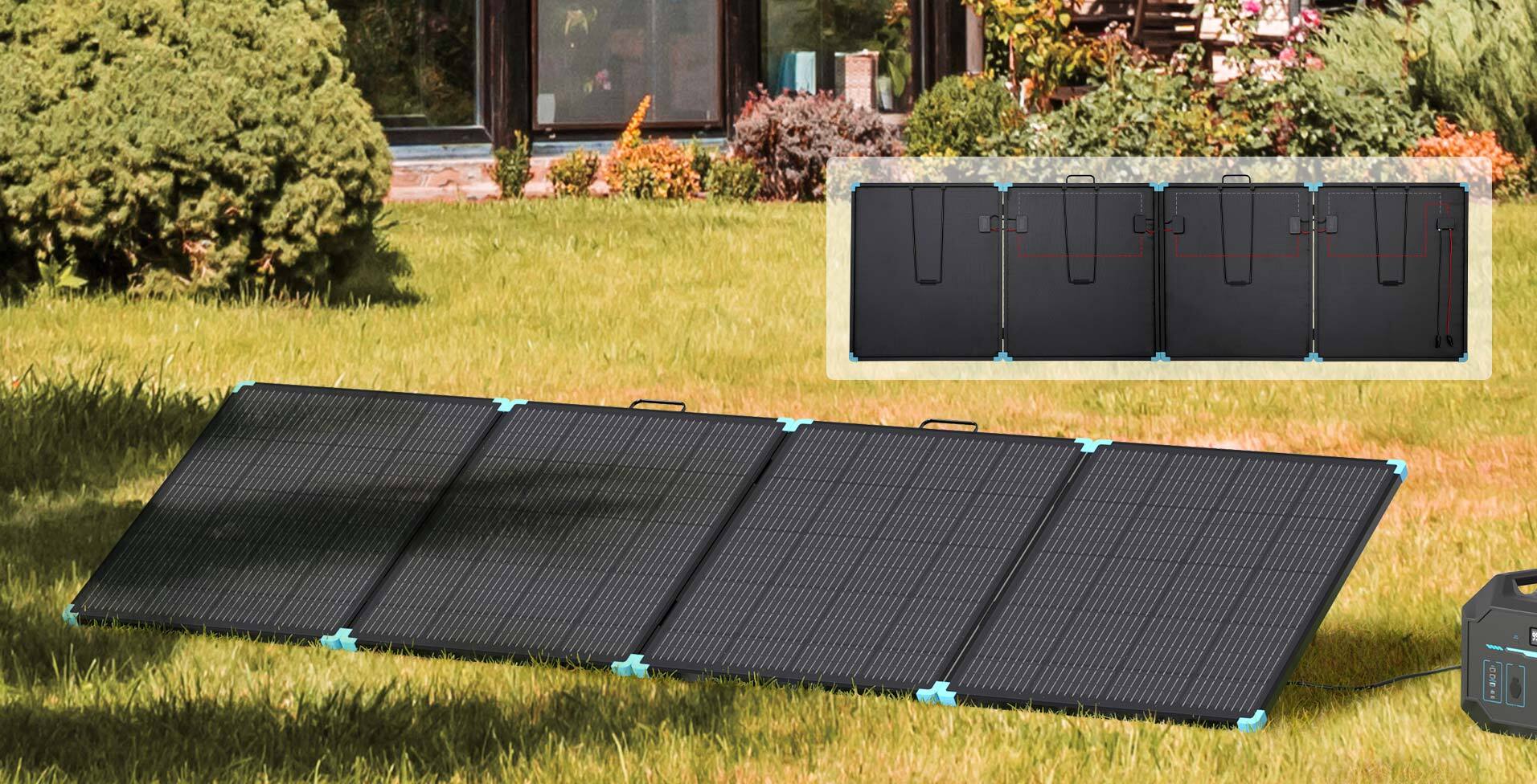 Renogy 400W portable solar panel performance in partial shading