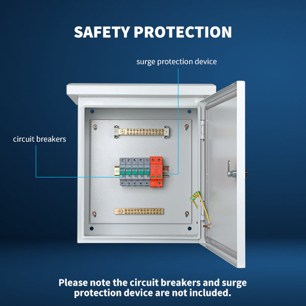 Renogy solar combiner box protection component layout